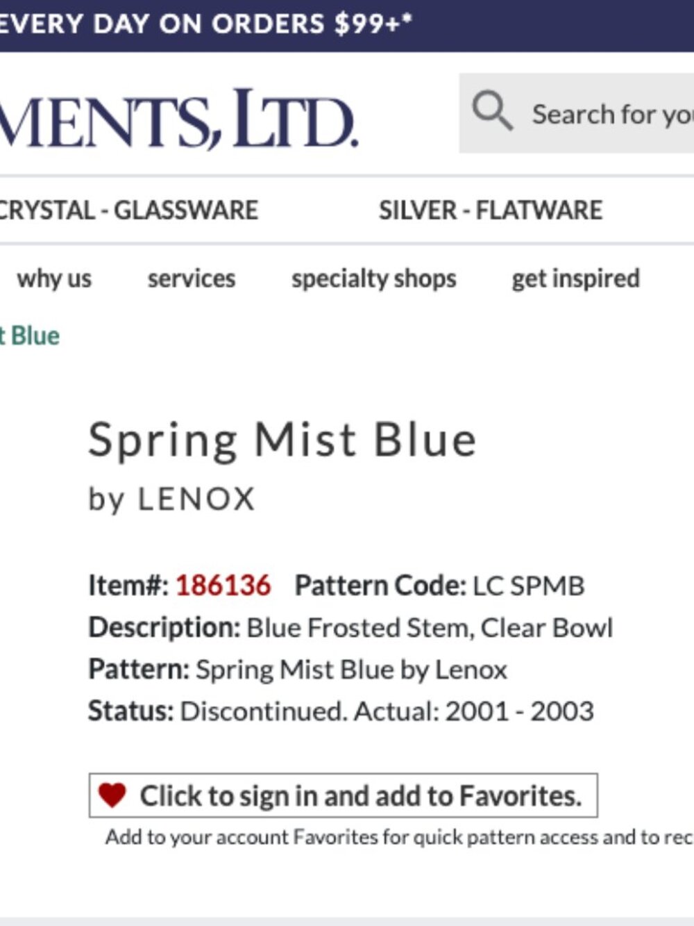 🆕 Lenox Spring Mist Goblet - Picture 8 of 9